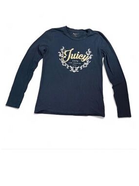 Juicy Couture Black Label Long Sleeve Graphic Tee size small 2010s Y2K